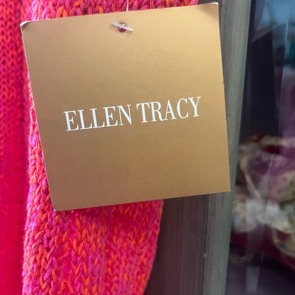 Ellen Tracy Textured sleeveless tank in Azalea/tangerine Size large - Picture 4 of 5